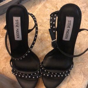 Sexy studded black heels